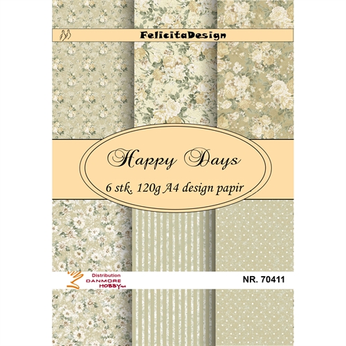 Felicita A4 Design Happy days 6stk 120g